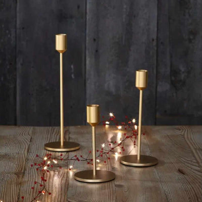 x3 Candle Stands Gold Matte - NEST & FLOWERS