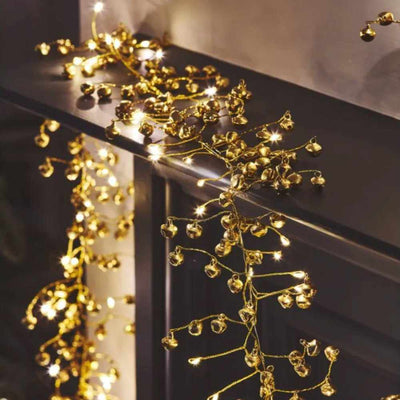 x3 Golden Bells Garland Lights - NEST & FLOWERS