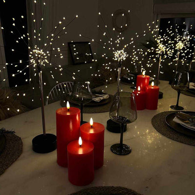 x3 Large Starburst Table Lamps Black - NEST & FLOWERS