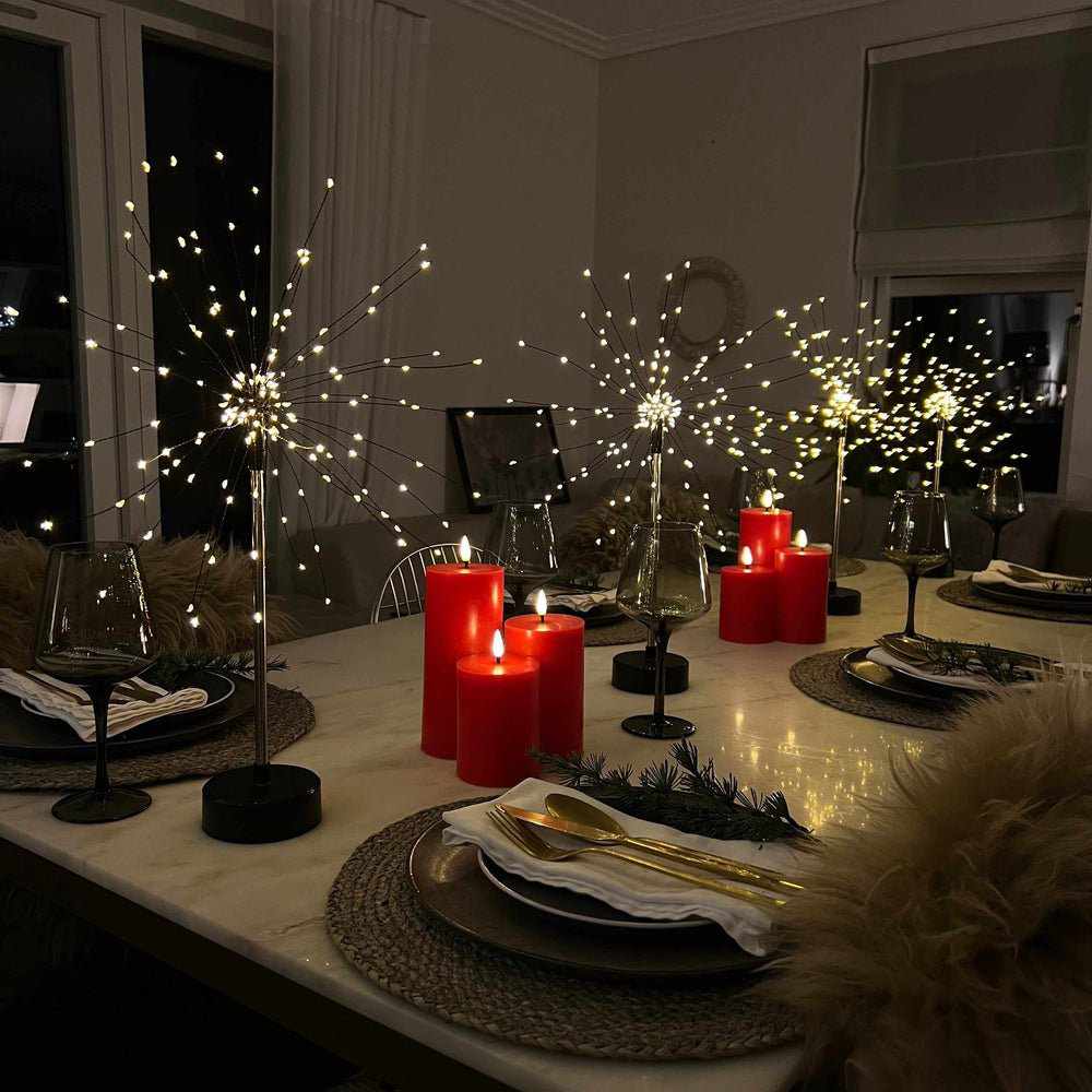 x3 Large Starburst Table Lamps Black - NEST & FLOWERS