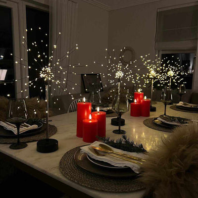 x3 Large Starburst Table Lamps Black - NEST & FLOWERS