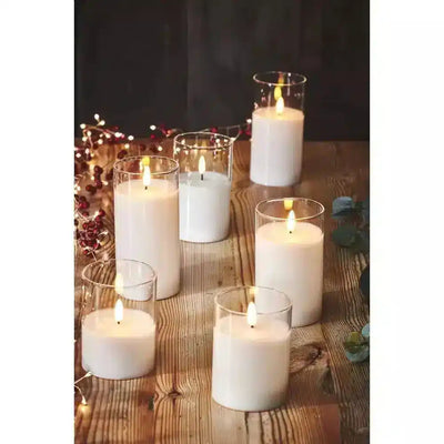 x3 LED Glass Candles - NEST & FLOWERS