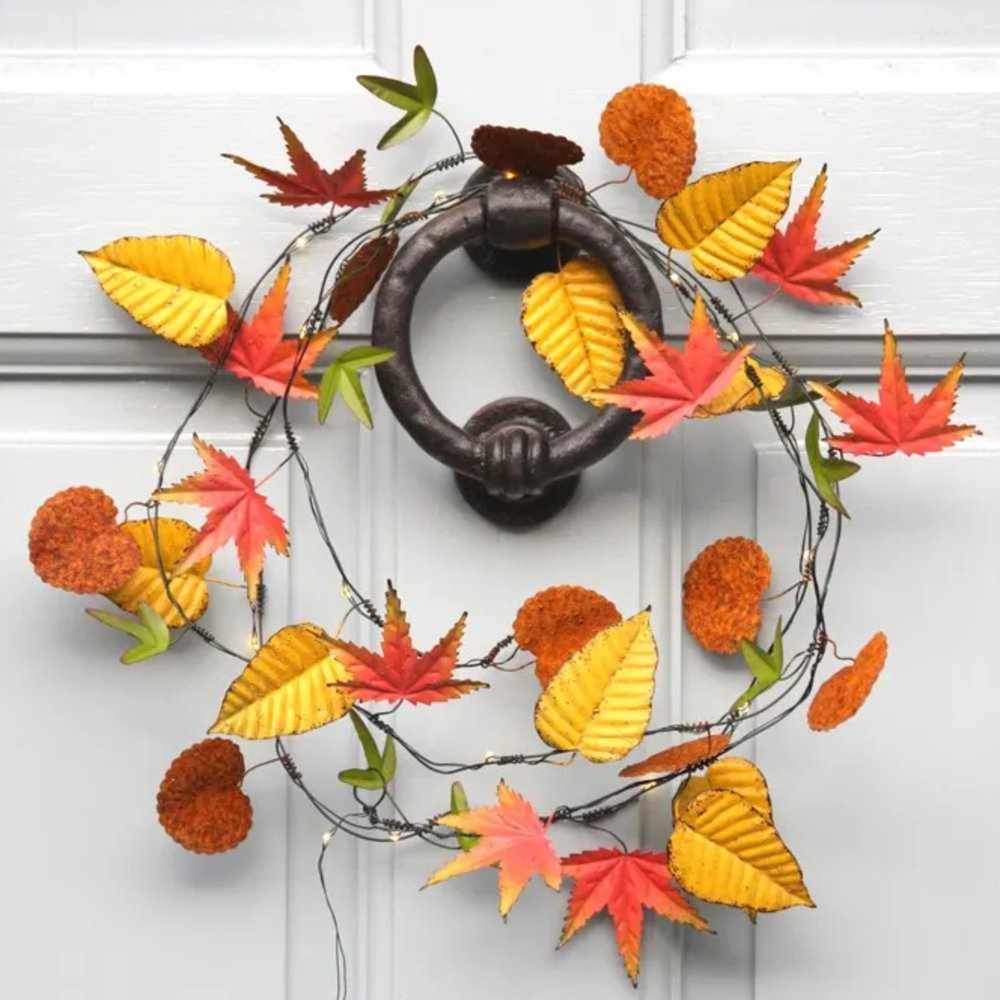 x3 of Fall Leaves Garland Lights - NEST & FLOWERS
