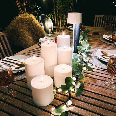 X6 Outdoor Waterproof Candles White