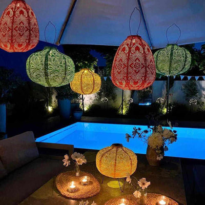 x6 Solar Lantern Pumpkins & Dome - NEST & FLOWERS