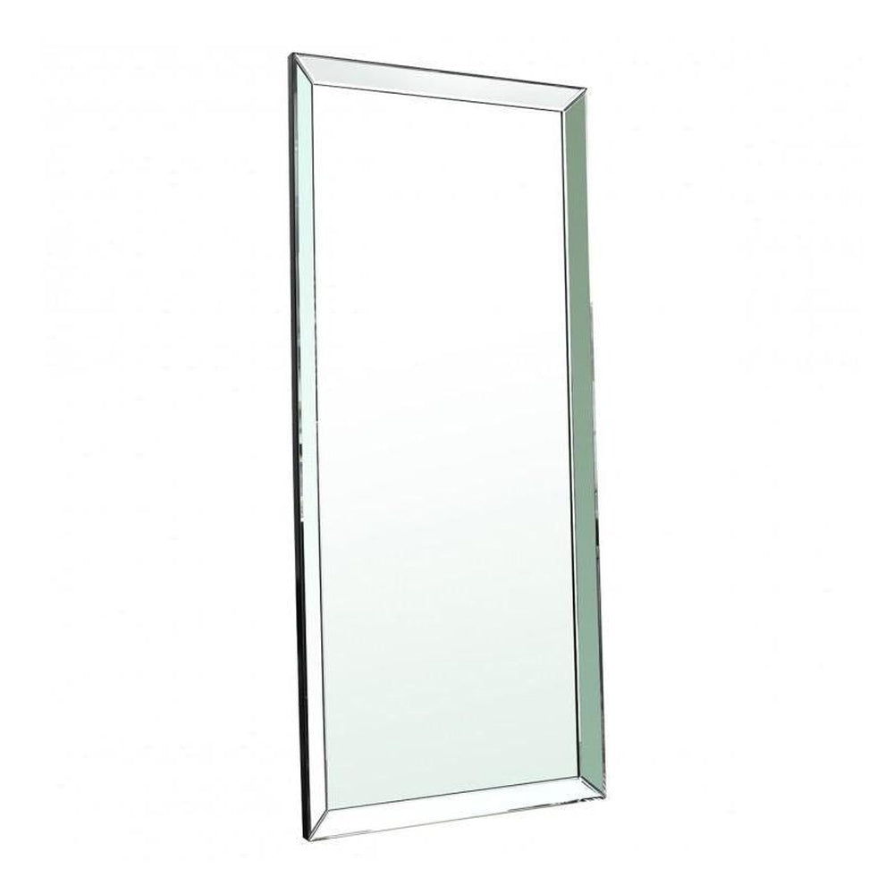 Edged Leaner Mirror Silver